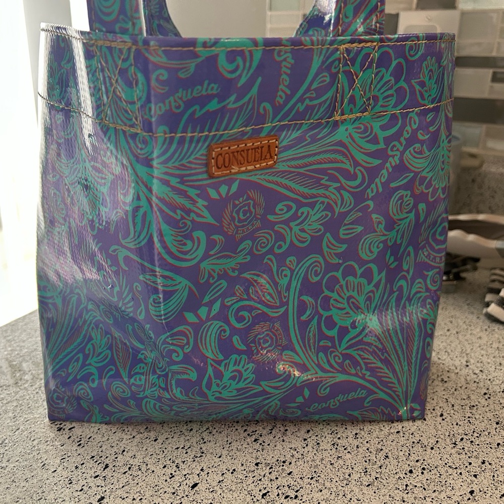 Consuela Purple and Blue Paisley Tote Bag